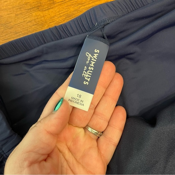 NWT Swimsuits for All navy swim suit bottom swim skirt size 18 - Picture 3 of 8